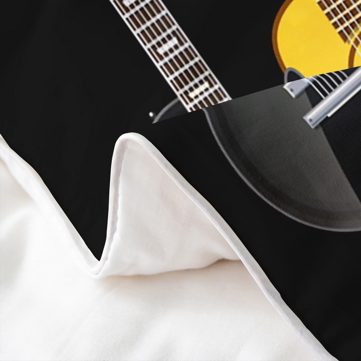 Loussied - Copripiumino stampato a tema musica rock, 135 x 200 cm, in cotone, per bambini e adulti, motivo musicale a colori, stile hip-hop, decorazione per camera da letto
