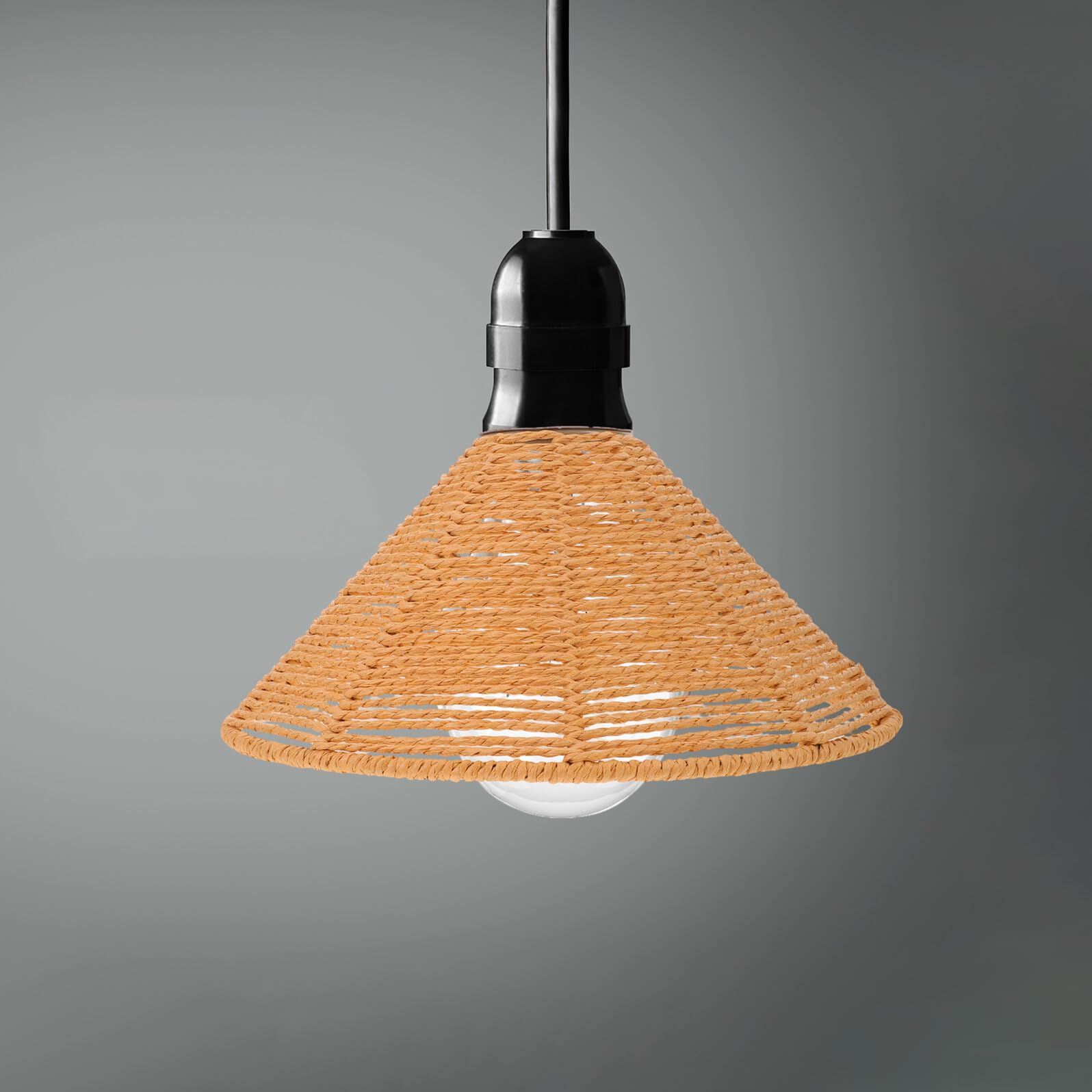 VICASKY Lampada in Corda di Carta Intrecciata Mano Paralume Decorativo per Lampadario Paralume Moderno Boho per Lampade da Tavolo Pavimento o Soffitto