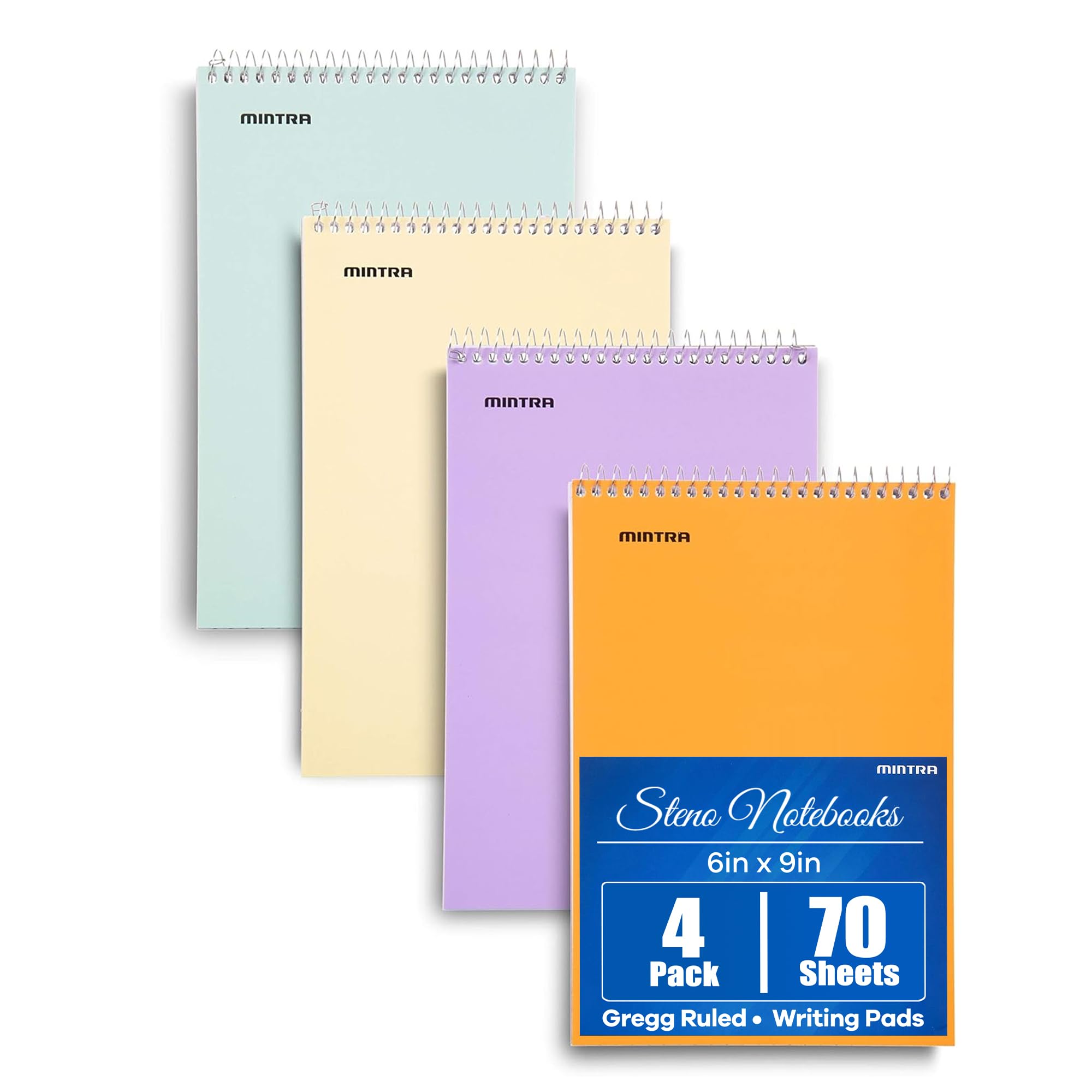 Amazon.com : Mintra Office Steno Books Set - Top-Spiral Bound