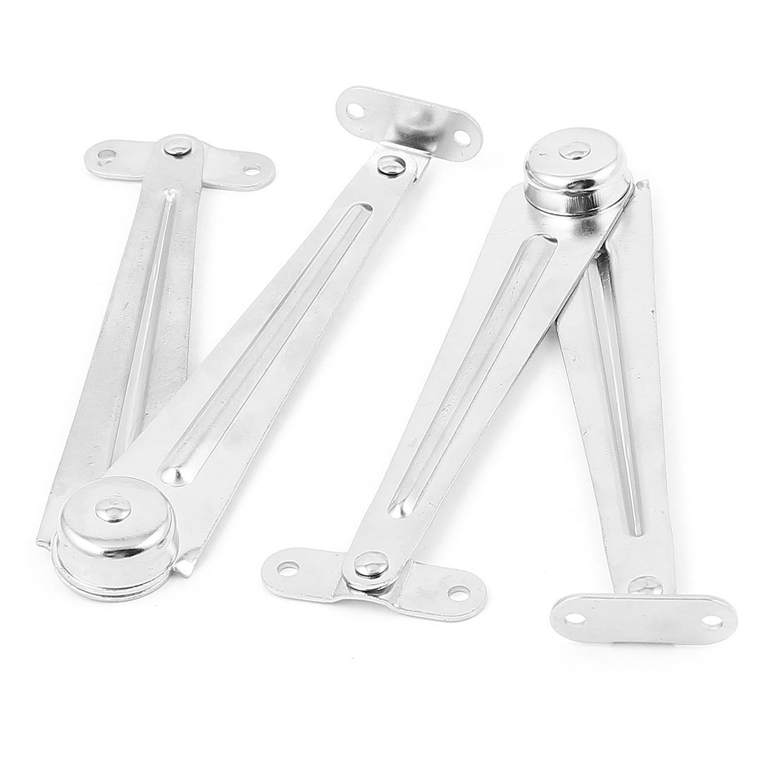 Uxcell Silver Sourcingmap Cupboard Door 28Cm Long Metal Furniture Lid Hinge Stay Support 26Mm Mounting Hole Distance 1 Pair