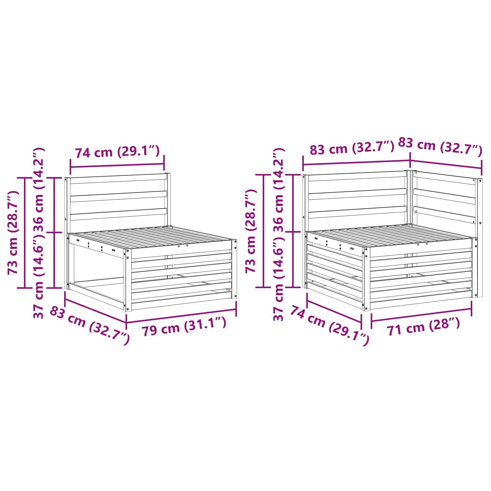 Gartenmöbelgarnitur 6-teilig Natur wetterfestes Akazienholz Sitzgruppe für Terrasse Balkon Wohnzimmer Esszimmer Gartenmöbel Set mit modularen Sofas und Stühlen für gesellige Anlässe und