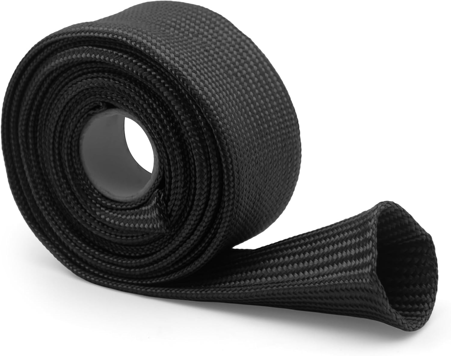Heat Shield Sleeve 1" ID x 10' Titanium Spark Plug Wire Heat Shield | Titanium fiber, 2000°F heat resistant, Protects spark plug wires, fuel lines, brake cables from radiant heat, Flexible