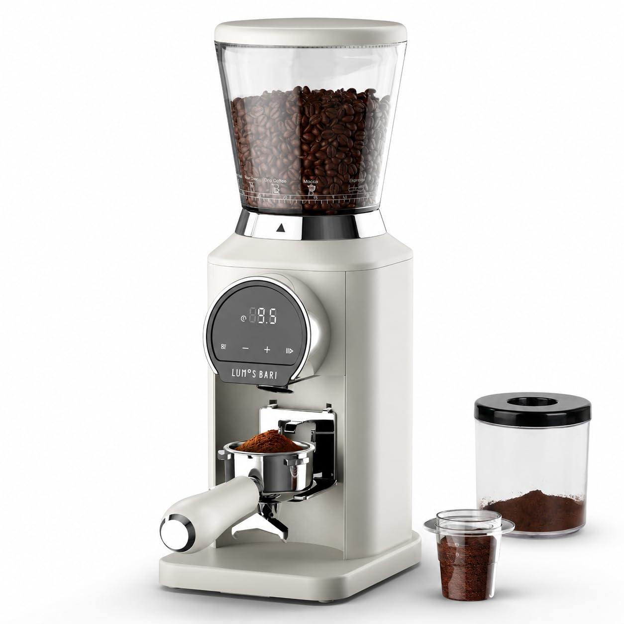 Conical Burr Coffee Grinder, 34 Settings, 0.1s Timer, Anti-Static | 34 Grind Settings, 40…