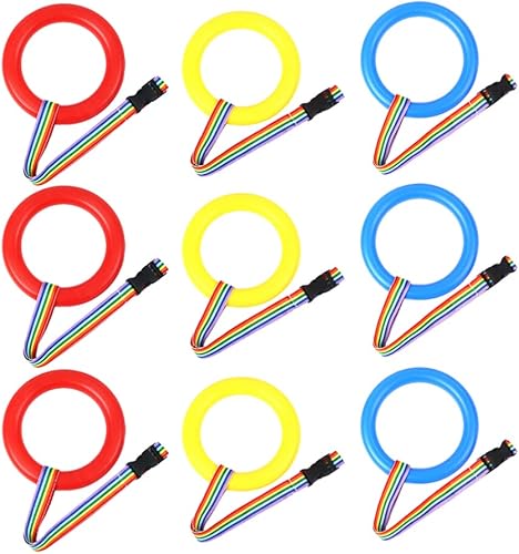 Toyvian 9 cuerdas de seguridad para niños, cuerda de caminar ajustable para niños de hasta 12 años, anillo de cuerda corta para caminar, cuerda de