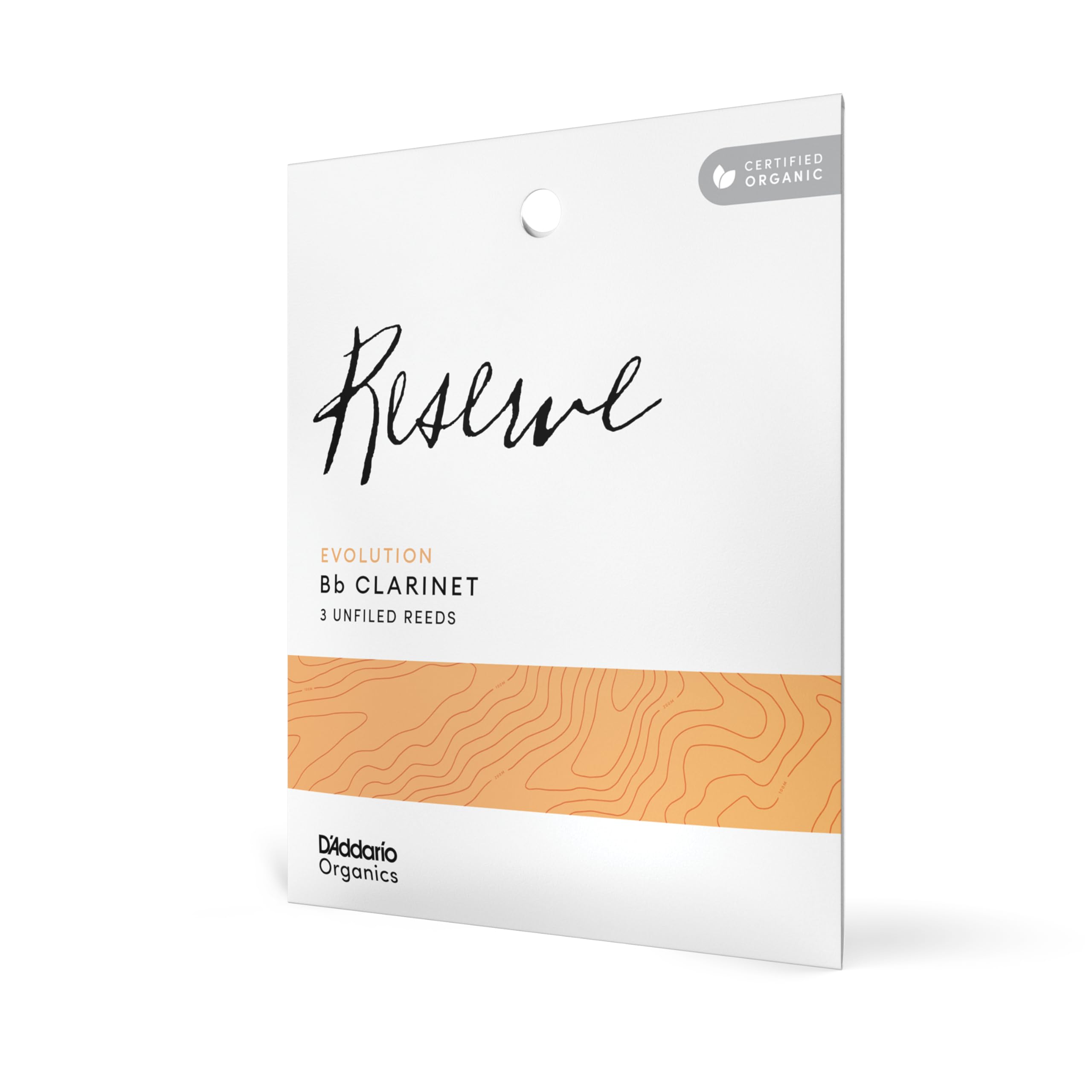 Ance D'Addario Organic Reserve Evolution per clarinetto in Sib, durezza 3,5, custodie singole, confezione da 3