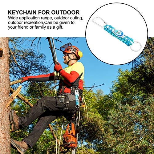 Lurrose 2Pcs 2020 Paracord Chaveiro Com Mosquetío Trançado Feito í  Mío Sobrevivente Família Cordío