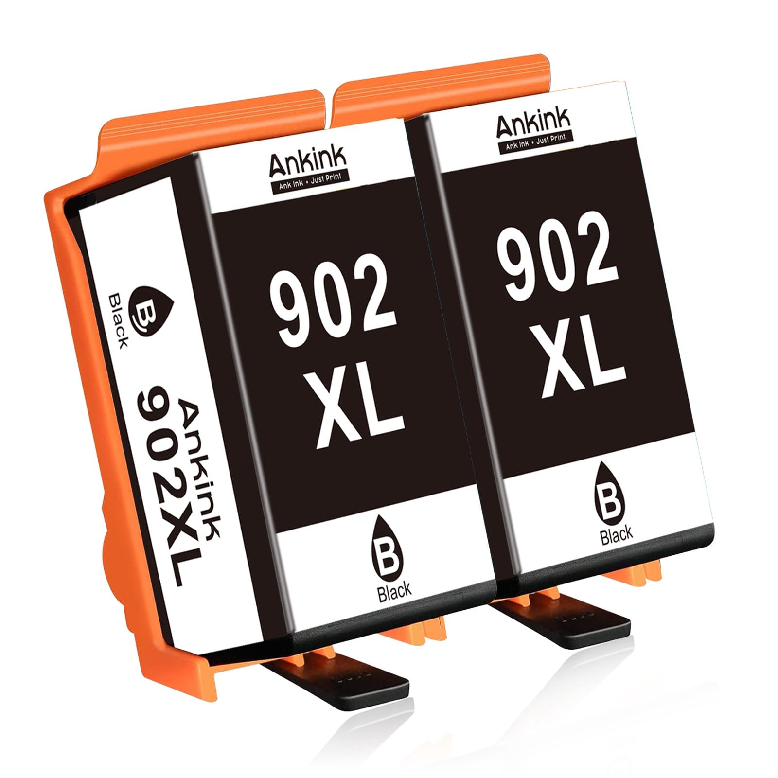 Ankink Ink Cartridges Replacement for HP 902 XL 2-Pack Black