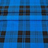 EDGE Flanell Baumwollstoff Karo 1lfm 150cm breit - blau