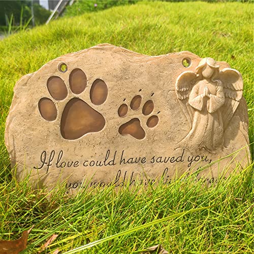 Paw Prints Pet Dog Memorial Stones for Dogs or Cats Sympathy Pet Dog Memorial Gifts Loss Gifts Paw Prints Pet Dog Memorial Garden Plaques Grave Headstones with Angel  Cucciolini Doodles Paw prints pet dog memorial stones for dogs or cats sympathy pet dog memorial gifts loss gifts paw prints pet dog memorial garden plaques grave headstones with angel   cucciolini doodles