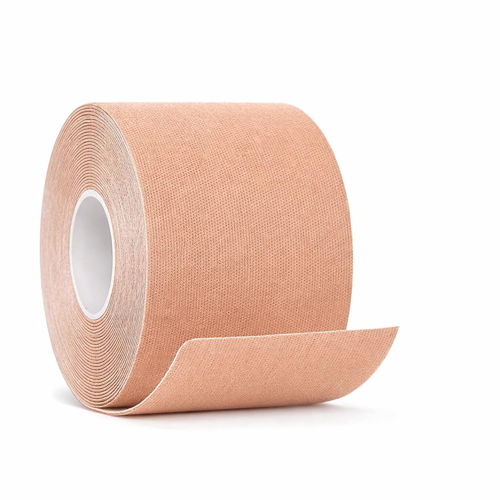 DC'BoobTape Breast Lift Tape for Women, Strapless Dress Body Tape with Nipple Covers, Push Up Support, Beige, Pack of 1-image-41