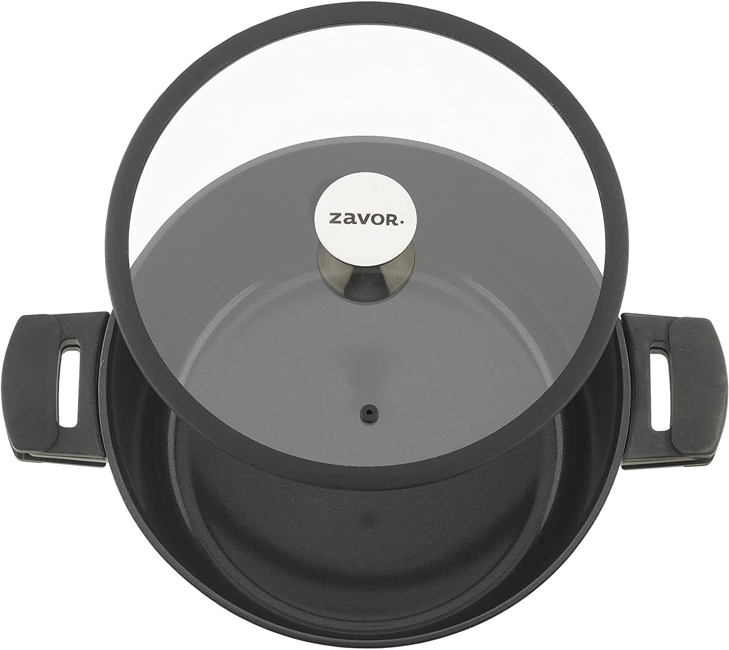Zavor Noir 5 Qt Dutch Oven - Premium Cast Aluminum with Titanium-based Nonstick Ceramic Coating & Removable Handles - Ultra Lightweight - Oven & Induction Ready | Noir Collection