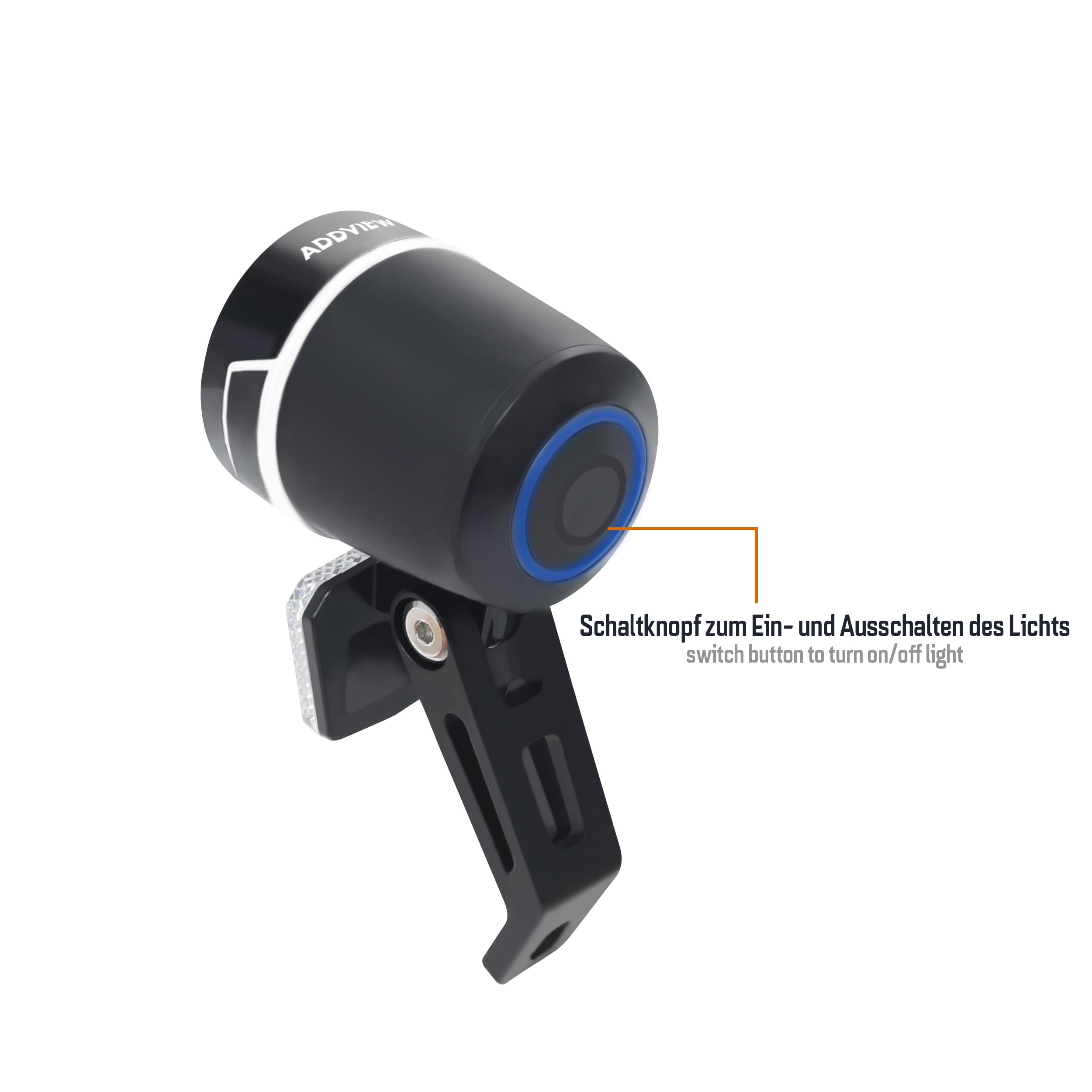 ADDVIEW Fahrradlicht 80 Lux Nova M80 – Dynamo Frontlicht mit Tagfahrlicht, Standlicht, Aluminium-Gehäuse, StVZO zugelassen, IP65 wasserdicht – für sicheres Radfahren bei Tag & Nacht