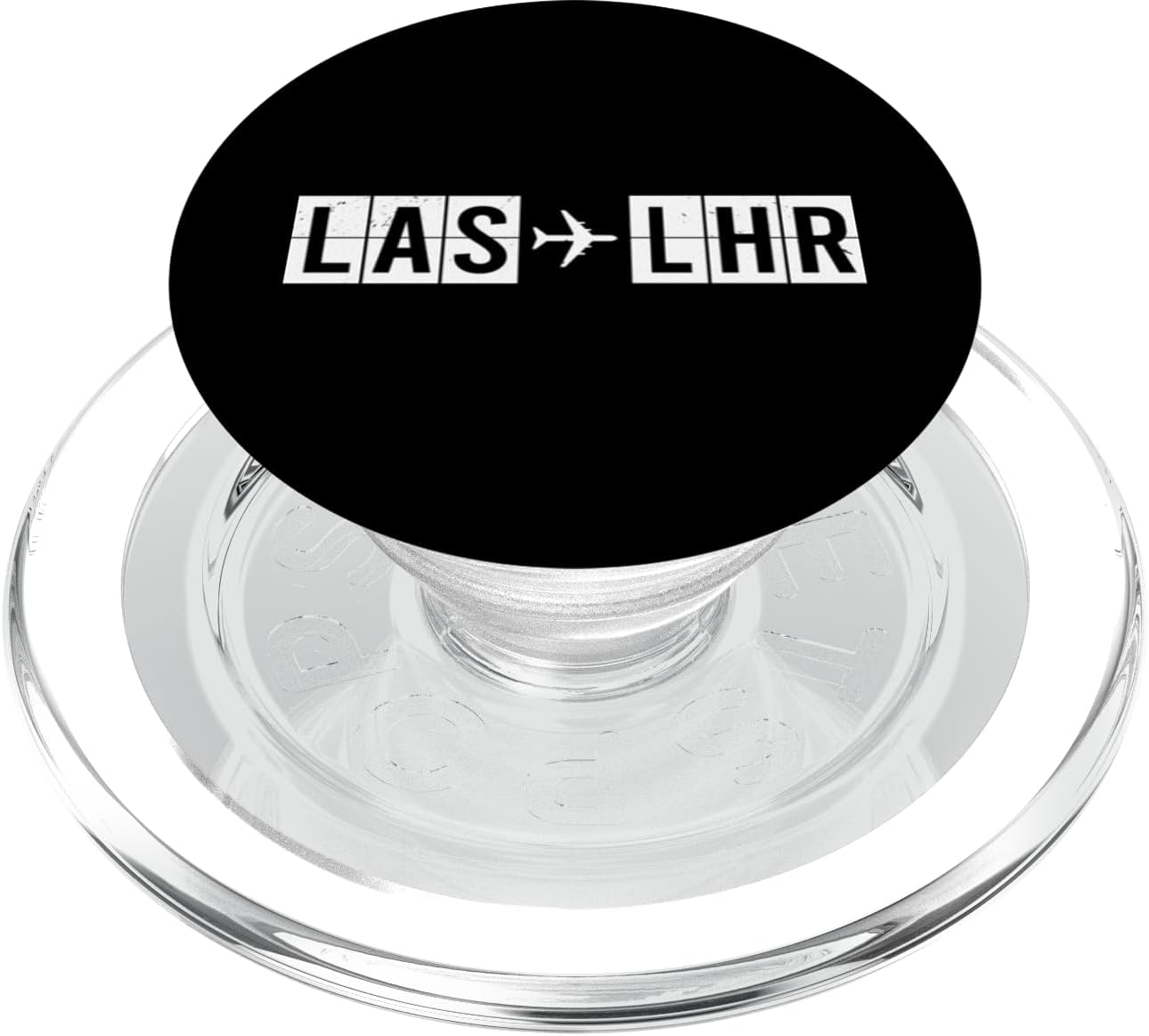 LAS LHR Flight Route Las Vegas London Air Codes PopSockets PopGrip for MagSafe