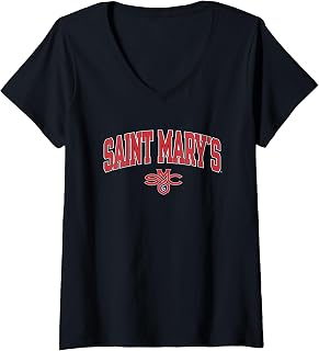 Womens Saint Mary's Gaels Arch Over Officially Licensed V-Neck T-Shirt