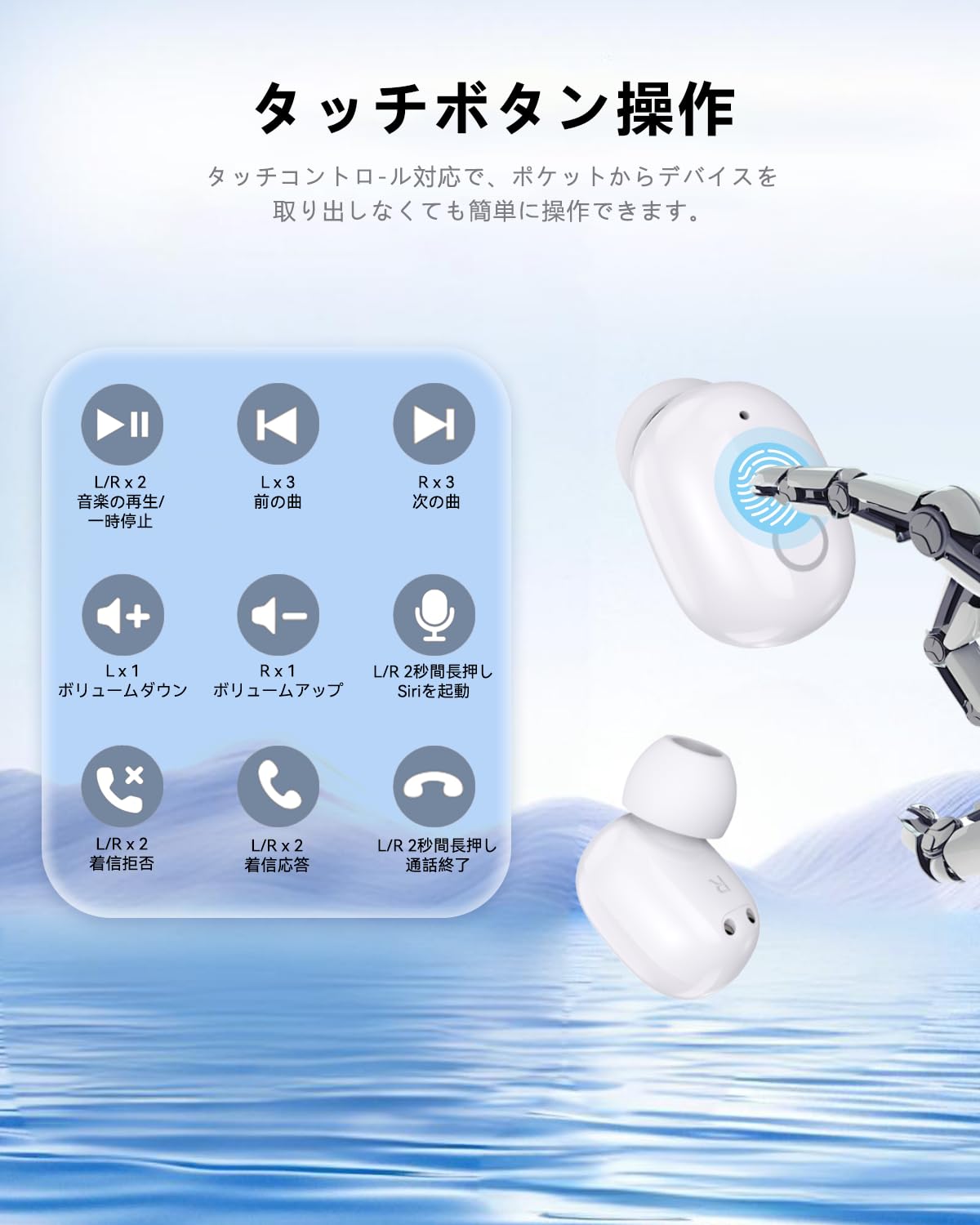 Amazon.co.jp: Bluetoothイヤホン ワイヤレスイヤホン IPX7防水