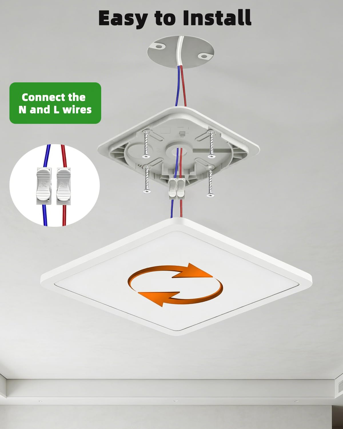 Bowfar Lámpara de Techo LED, Clase de Eficiencia Energética A, 14W 3000LM Lámpara con Mando a Distancia, Regulable de 3000K-6500K, IP54 Ultrafina para Baño Salón Cocina Dormitorio Pasillo Ø42x2,5CM