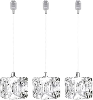 Amazon.co.jp : 億兆堂 3灯ペンダントライト ガラスキューブ 氷塊