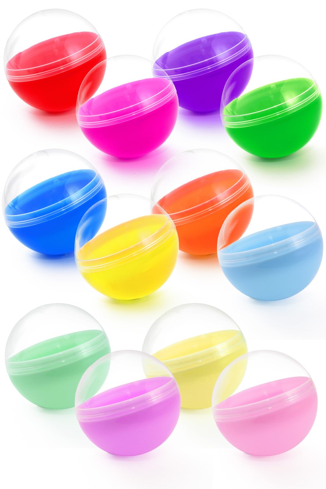 Amazon | ガチャガチャ カプセル 55mm 空カプセル 12色 アソート