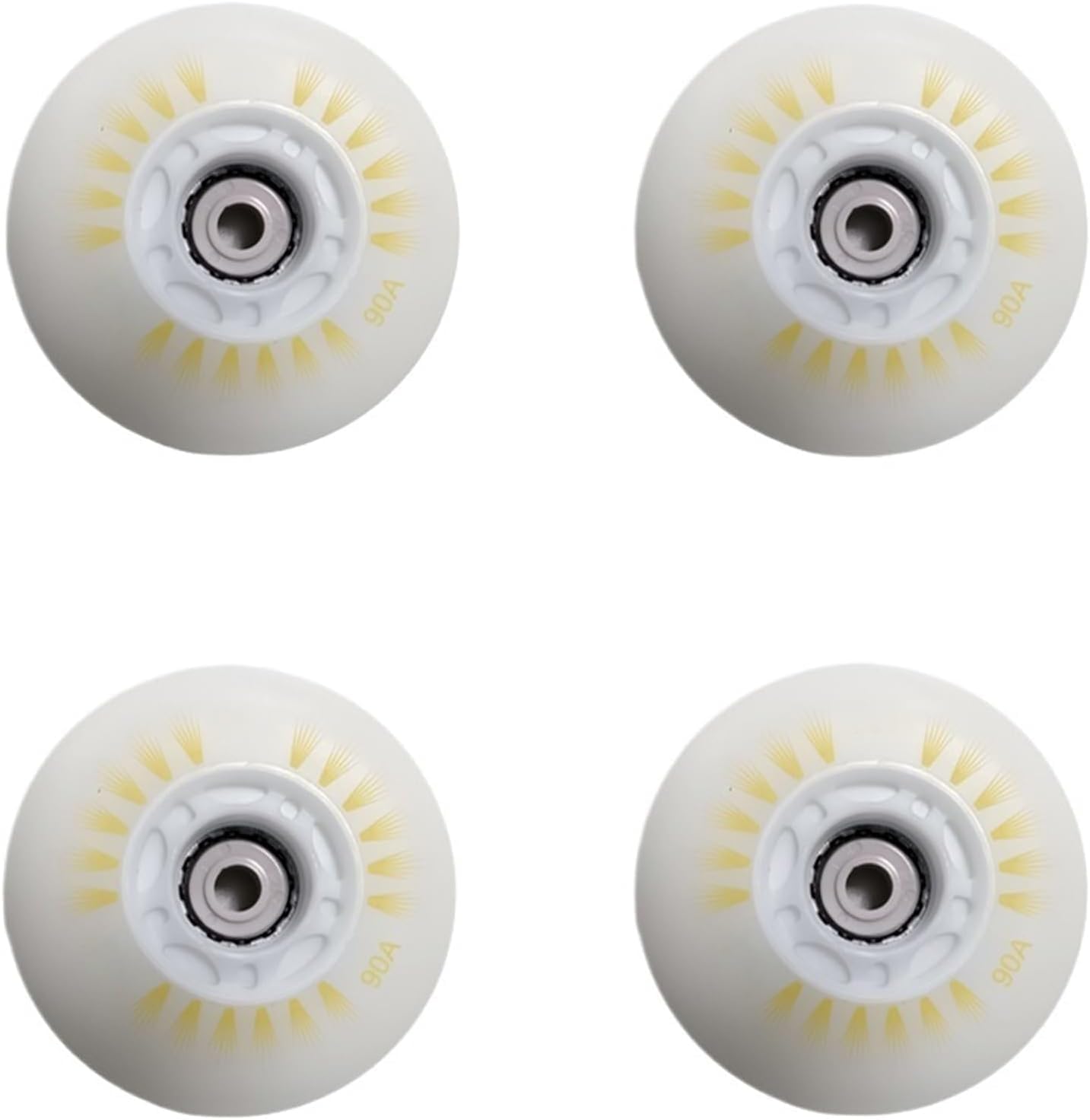 Roller Skating Wheels Flash Wheels 64mm/68mm/72mm/76m/80mm Inline Skates Magnetic Flash Roller Set (8, Colorful, 76MM)