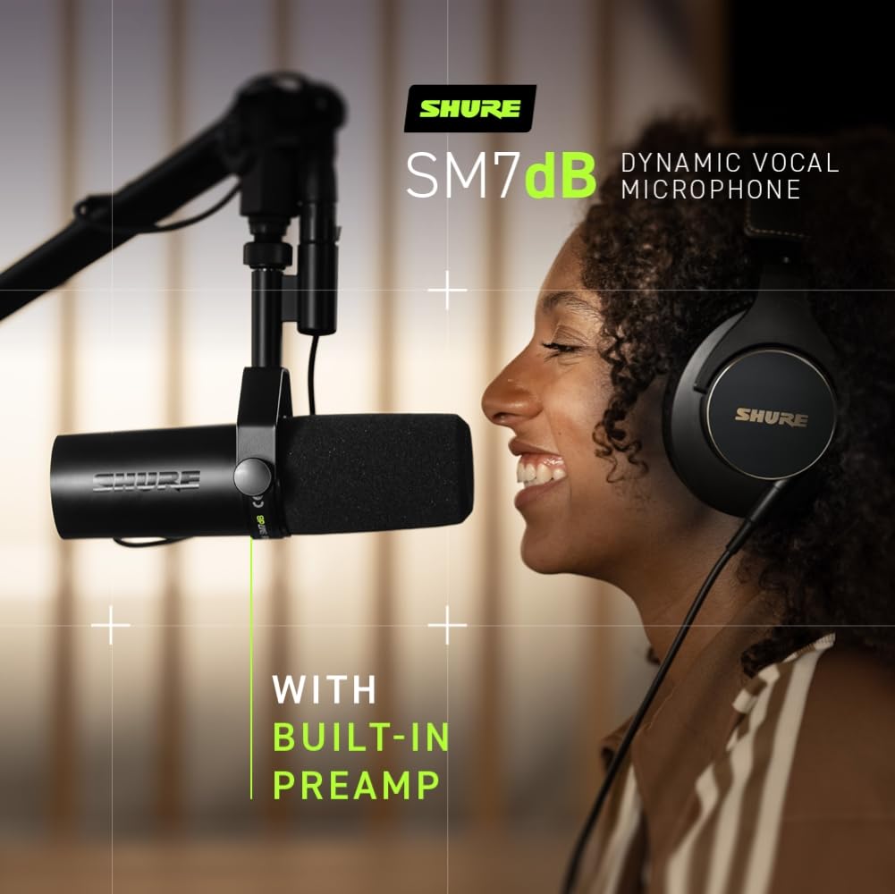 Shure SM7DB + Gator Boom Stand