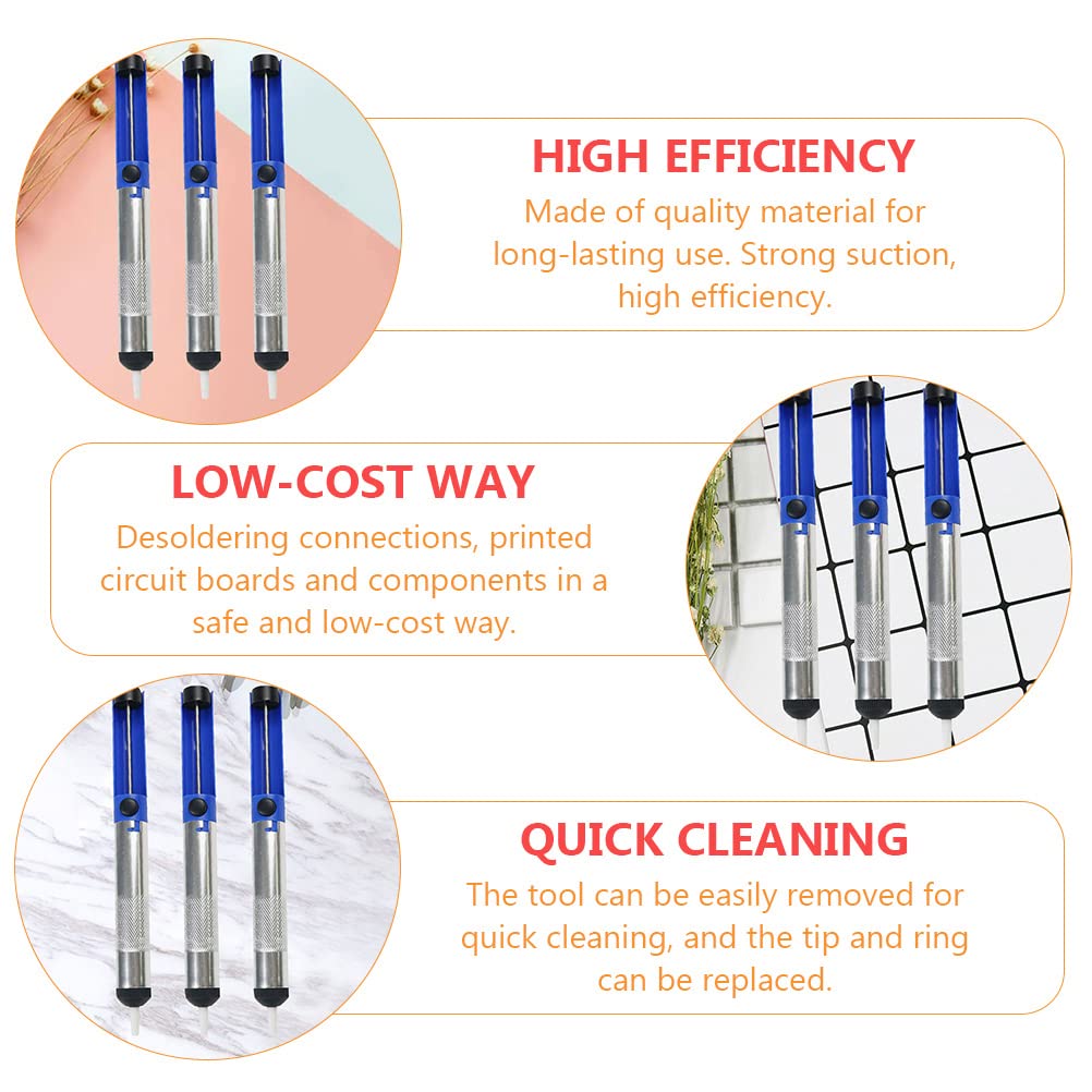 4pcs Suction Pump Solder Removal Tool Desoldering Tool Pen Soldering Removal Tool Soldering Pickup Tool Desoldering Pump Solder Removal Sucker Solder Removal Pump Solder Sucker