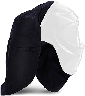 Welder's Helmets Covers and Neck Bib Set Heatproof Leather Cloth Construction Ergonomic Design for Long Welding Tasks Welding Gear Set