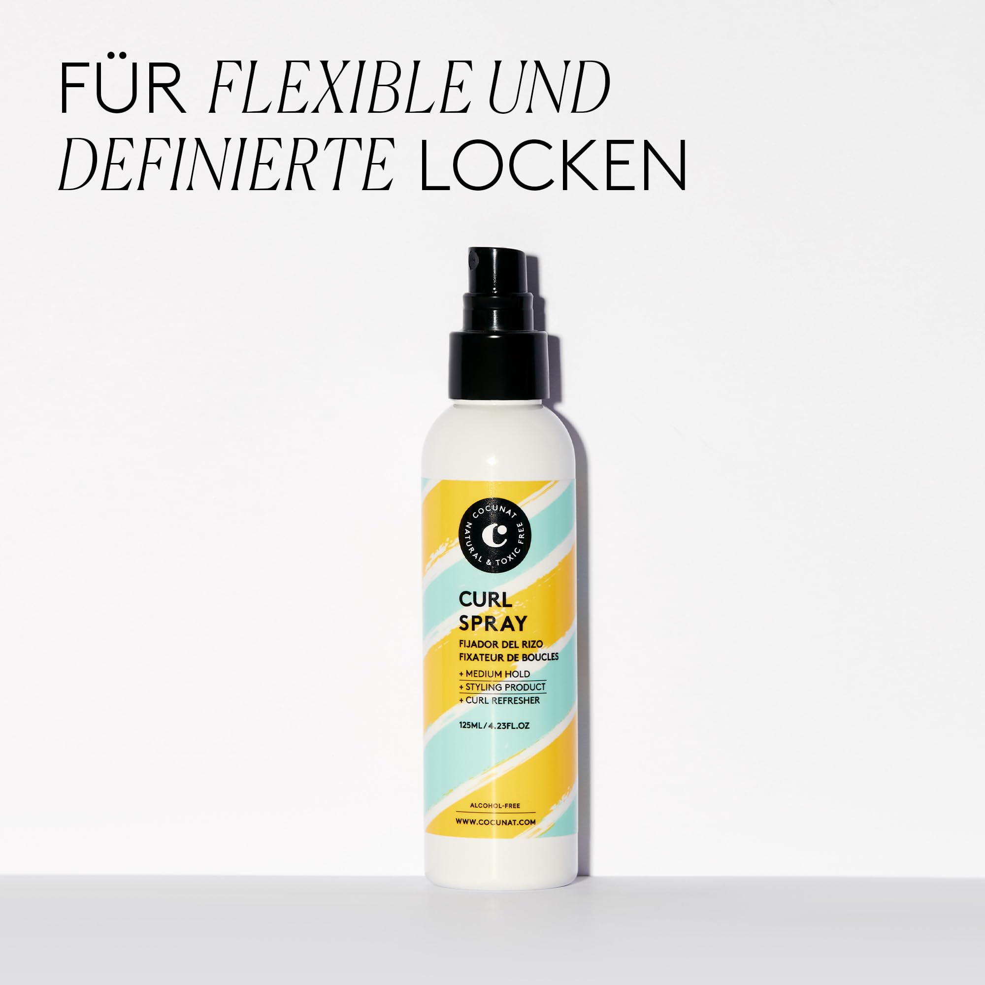 COCUNAT Boombastic + Curl Spray Curly Method 250ml | Set für Locken: definierendes Gel + pflegende Maske + Styling-Produkt. Spendet Feuchtigkeit, pflegt und beseitigt Frizz.