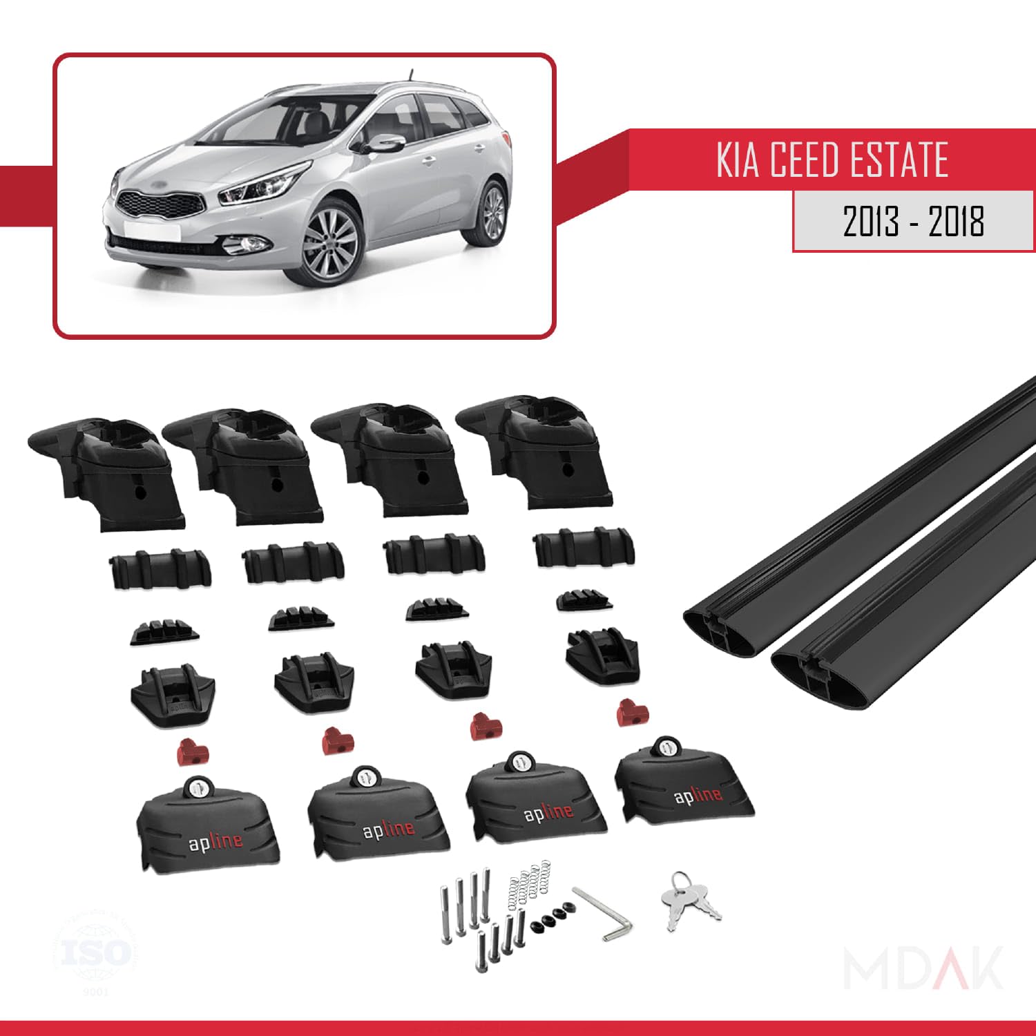 Barre Portatutto Per Volkswagen Tiguan 2 R-Line (2020-2023) - ACE-2 In Alluminio Grigio, Portata 75kg, Con Serratura Antifurto