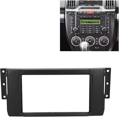 Miniatura 4 de Kit de tablero de instalación doble DIN, Fydun negro ABS 2 DIN audio estéreo Fascia panel de navegación Fascia marco estéreo para coche para Land