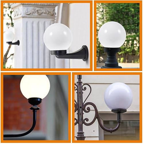 Miniatura 8 de COHEALI 2 piezas de pantalla de bola para candelabros, pantallas de lámpara colgantes, pantalla de globo para lámpara de araña, cubierta de pantalla