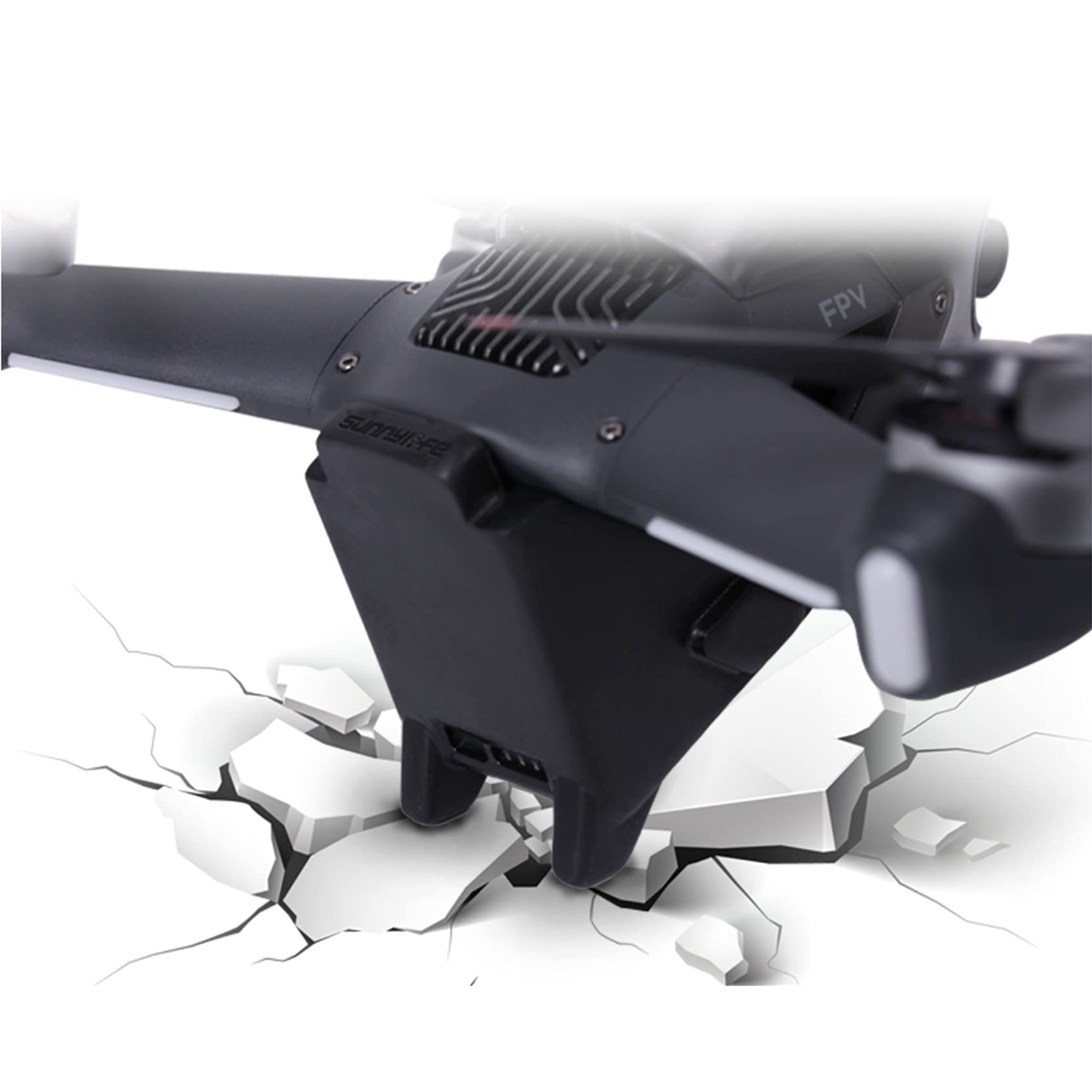 2 In 1 Batterie Schutzhülle Für DJI FPV Combo - Weichgummi Schutz & Erhöhung