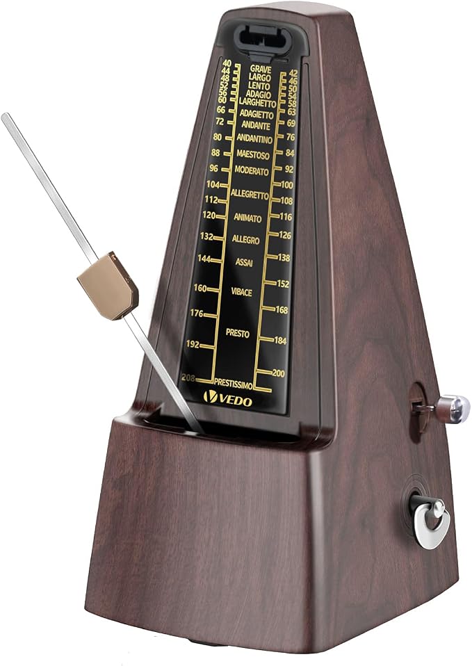 VEDO brinquedo，Metrônomo mecânico ,Núcleo mecânico de cobre formato clássico, batida precisa, vários modos de batida, adequado para piano, guitarra, bateria, violino, bateria ,saxofone madeira