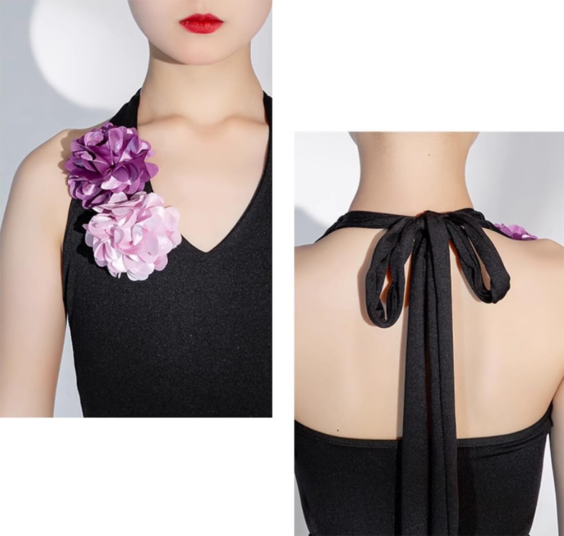 Vestido de Baile Latino para niñas, Vestidos de Baile de salón, Vestido de práctica de Rumba, cha cha Samba, Falda de competición para Fiestas Latinas