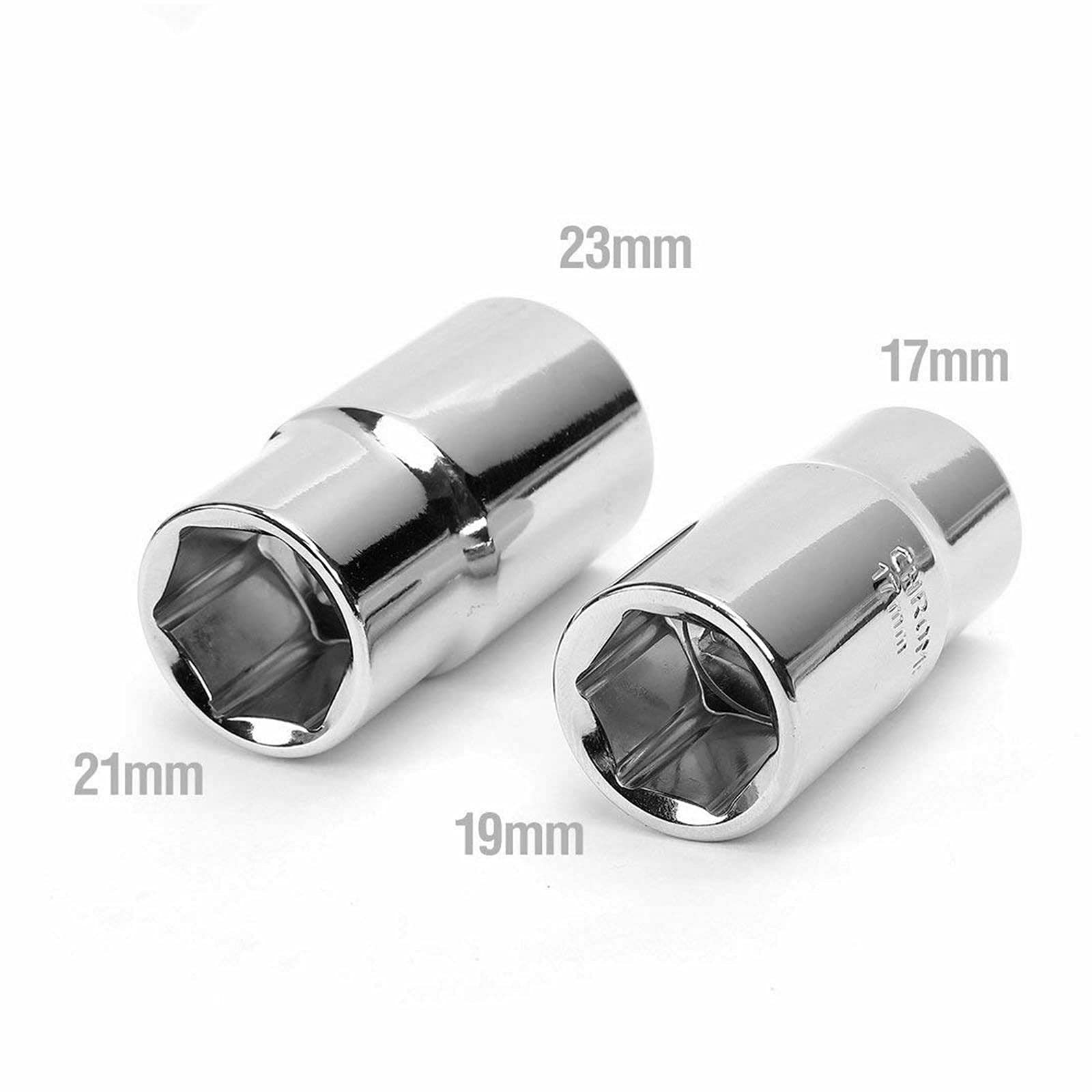 DICN Telescoping Wheel Lug Nut Wrench Kit 17/19/21/23MM Sockets Brace