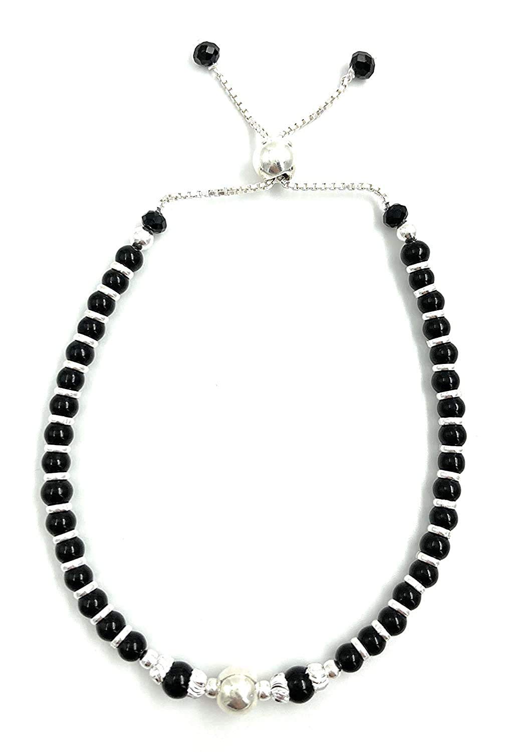 KUKSHYA JEWELLERS Exclusive 925 Sterling Silver Ball Charms Nazariya Bracelet Adjustable for Women & Girls (GB 035) (B08T7L2FFD) Amazon Price History, Amazon Price Tracker