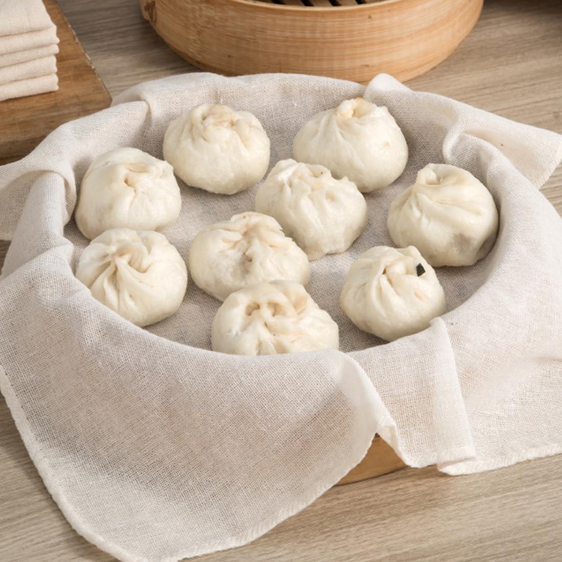 Garza Alimentare 2 Pezzi - Tessuto Filtrante In Cotone Naturale, 30x30cm, Lavabile - Per Formaggio, Vino, Latte E Infusi - Foto 13