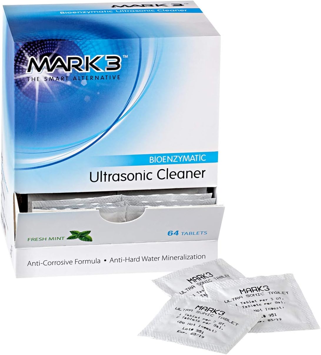 MARK3 - Dental Ultrasonic Enzyme Enzymatic Evacuation Cleaner Tablets (Mint Fragance) Refill (Box of 64 Tablets) Made in USA by MARK3 (7640)