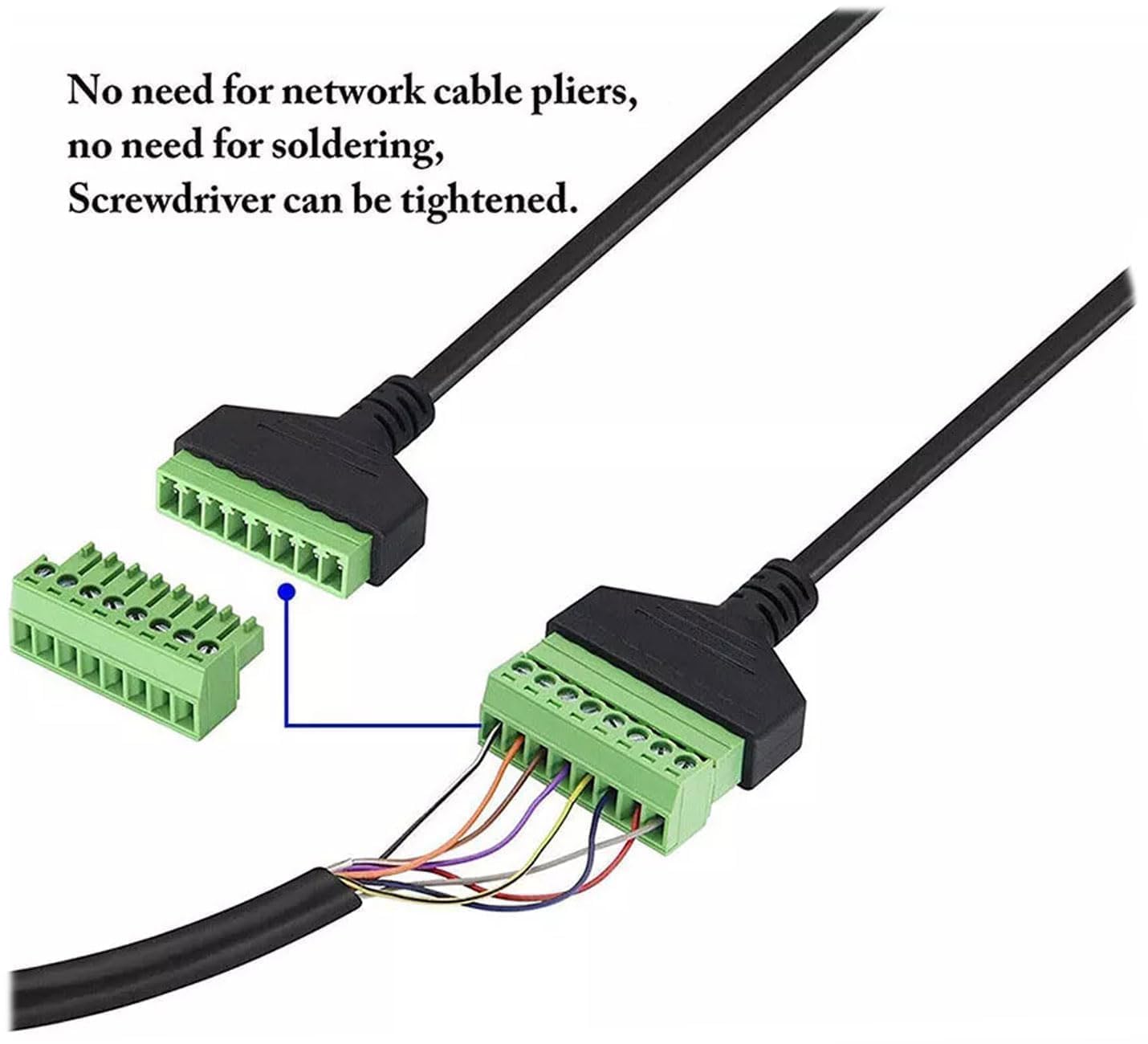 Adattatore RJ45 Maschio Terminal Block Morsetti A Vite 8 Pin - Foto 9