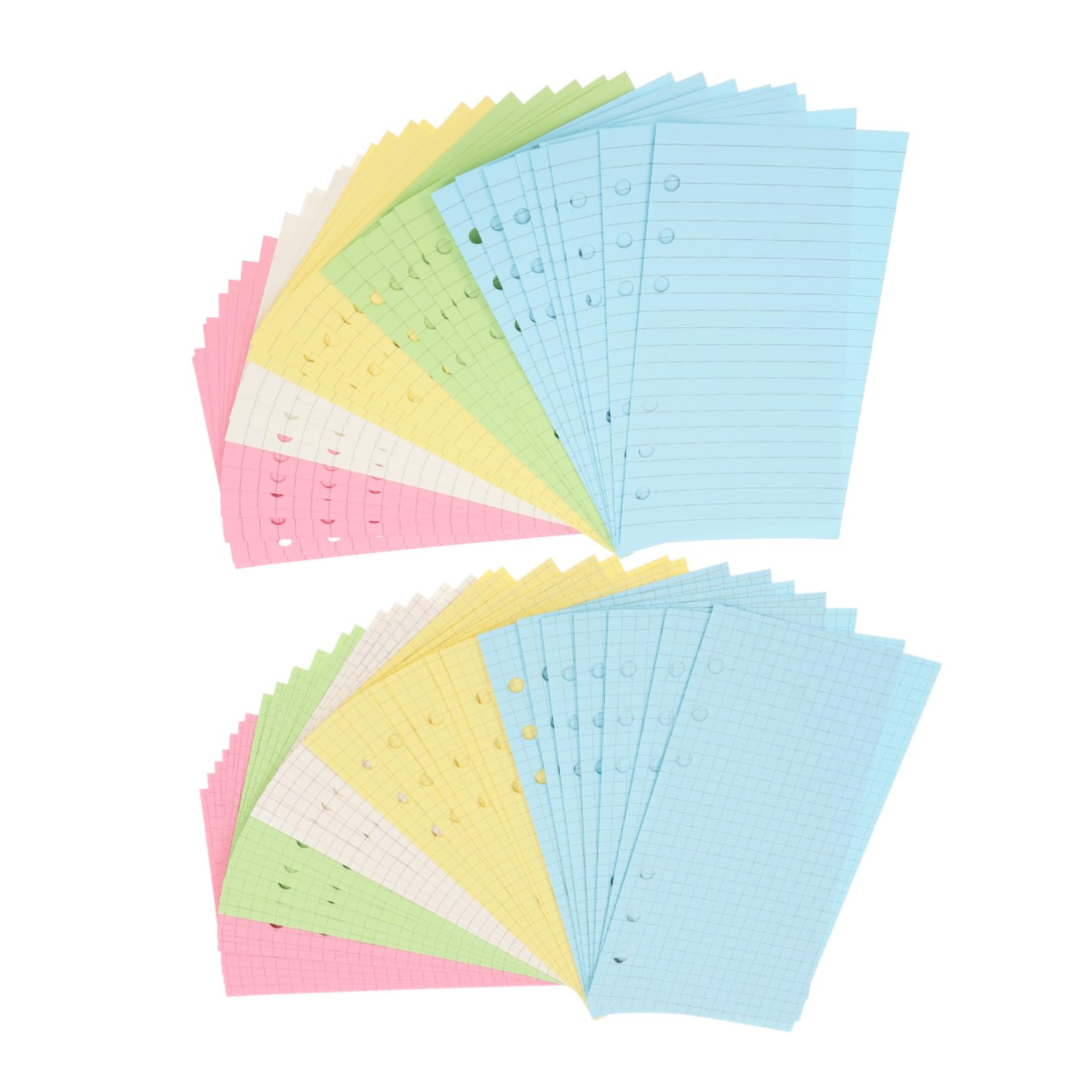 Homoyoyo Set da 2 Confezioni Carta per Planner a 6 Anelli Pagine Staccabili per Scuola e Casa