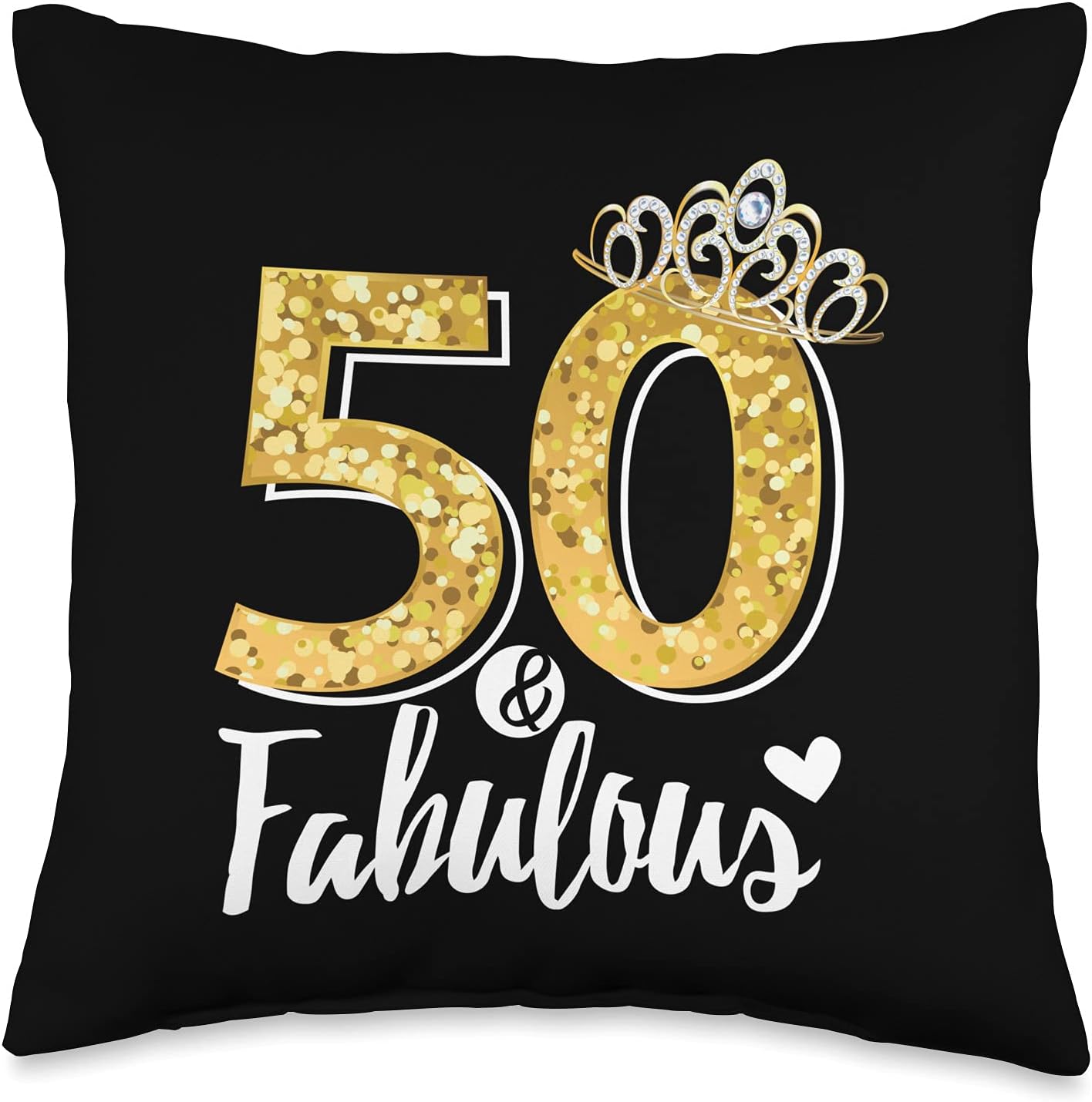 Fifty and Fabulous 50th Birthday Throw Pillow