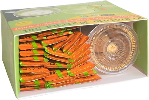 Miniatura 2 de Mini juego de té matcha, polvo de matcha japonés orgánico ceremonial con 30 palitos de una sola porción y batidor de bambú hecho a mano