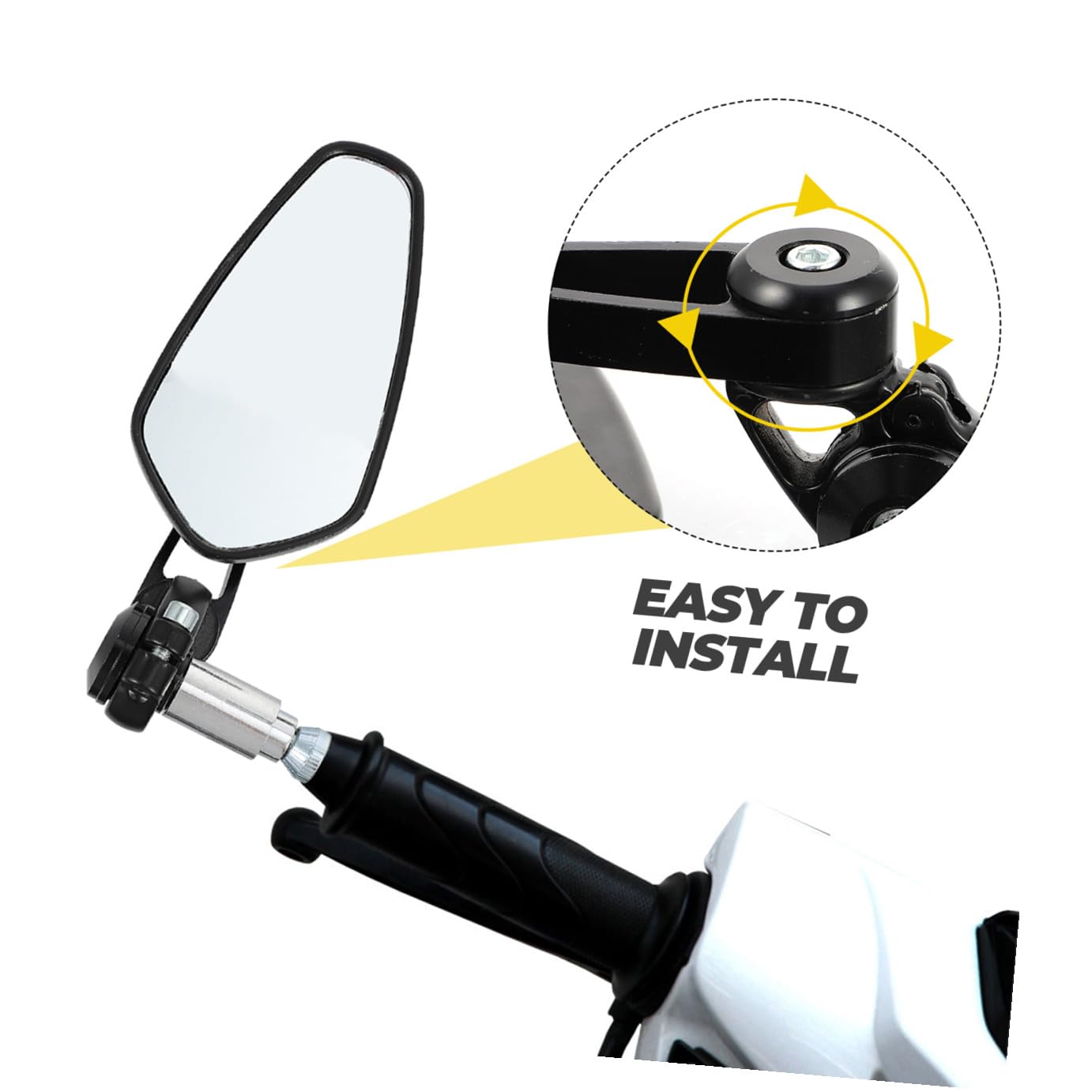 Rétroviseur Latéral pour Guidon de Moto Rétroviseur de Guidon de Vélo Extrémité