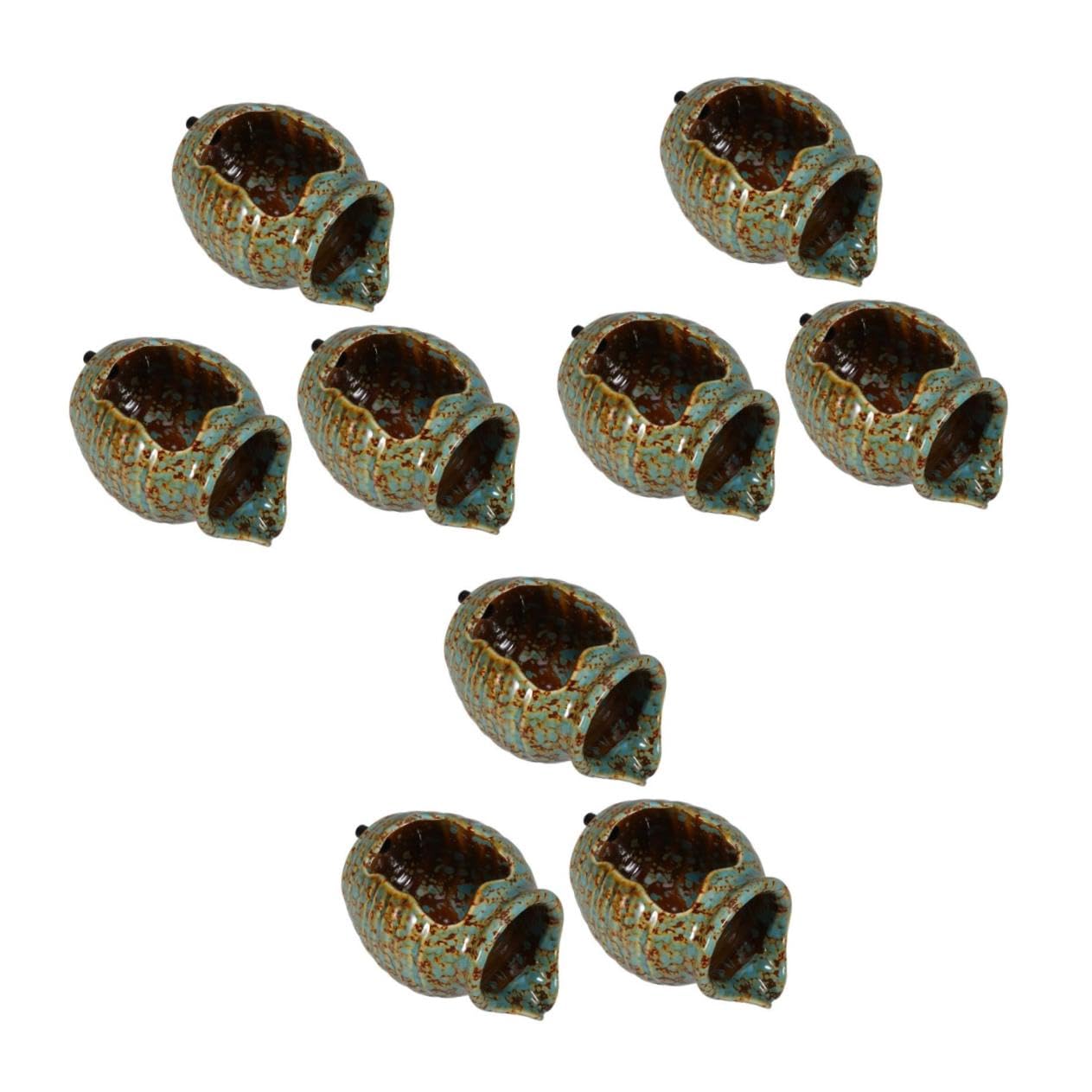 Toddmomy 3pcs Circulating Water Ceramic Jar Decorative Fountain Decor Mini Water Fountain for