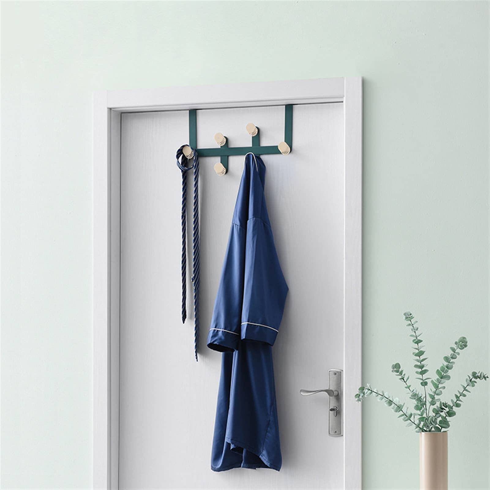 CFWSHJ Percheros Perchero para Colgar en la Pared Gancho para Puerta Perchero Gabinete de Cocina Soporte de Almacenamiento Hogar Toalla de baño Estante para Colgar Gancho de baño (Color: B)