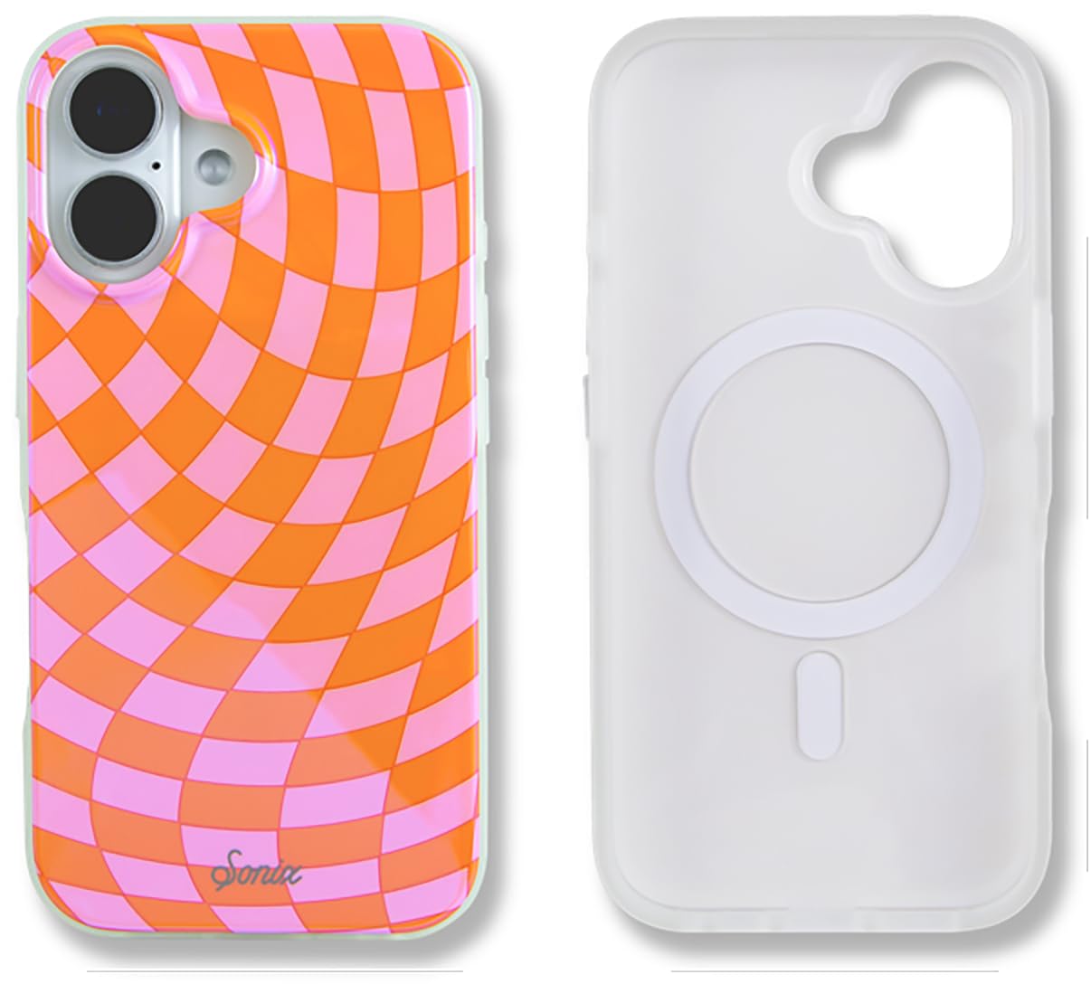 Sonix Case for iPhone 16 | Compatible with MagSafe | 10ft Drop Tested | Checkmate Pink