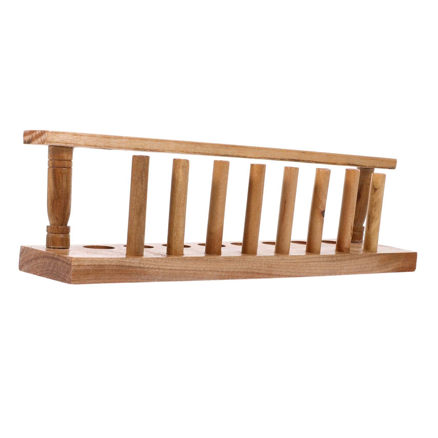 GLEAVI 5pezzi Porta Provette Legno Con Rack Per Provetta Da Laboratorio Design Elegante e Robusto Supporto Per Stoccaggio Provette Per Laboratori e Attività Scolastiche