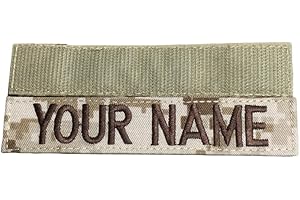 Custom Embroidered Desert Marpat Military Name Tape with Fastener