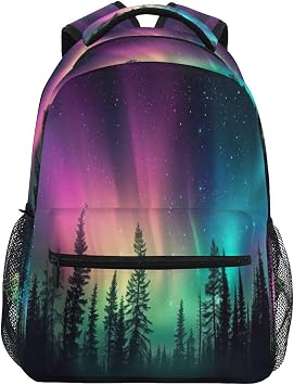 Aurora Borealis Backpack - Waterproof Travel Daypack, Lightweight Durable Laptop Backpacks for Outdoor#365