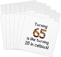 Vista 8 de Turning 65 is like turning 18 in celsius - Greeting Card, 6 x 6 inches, single (gc_184964_5)