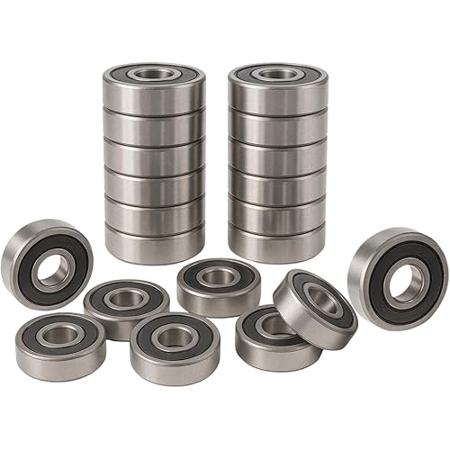 Donepart 608-2rs Bearing, C3 High Speed 8mmx22mmx7mm Bearings, Double Sealed 608 Skate Small Bearings for Fidget Spinner, Skateboards, Scooter, 3D Printer, etc (20pack)